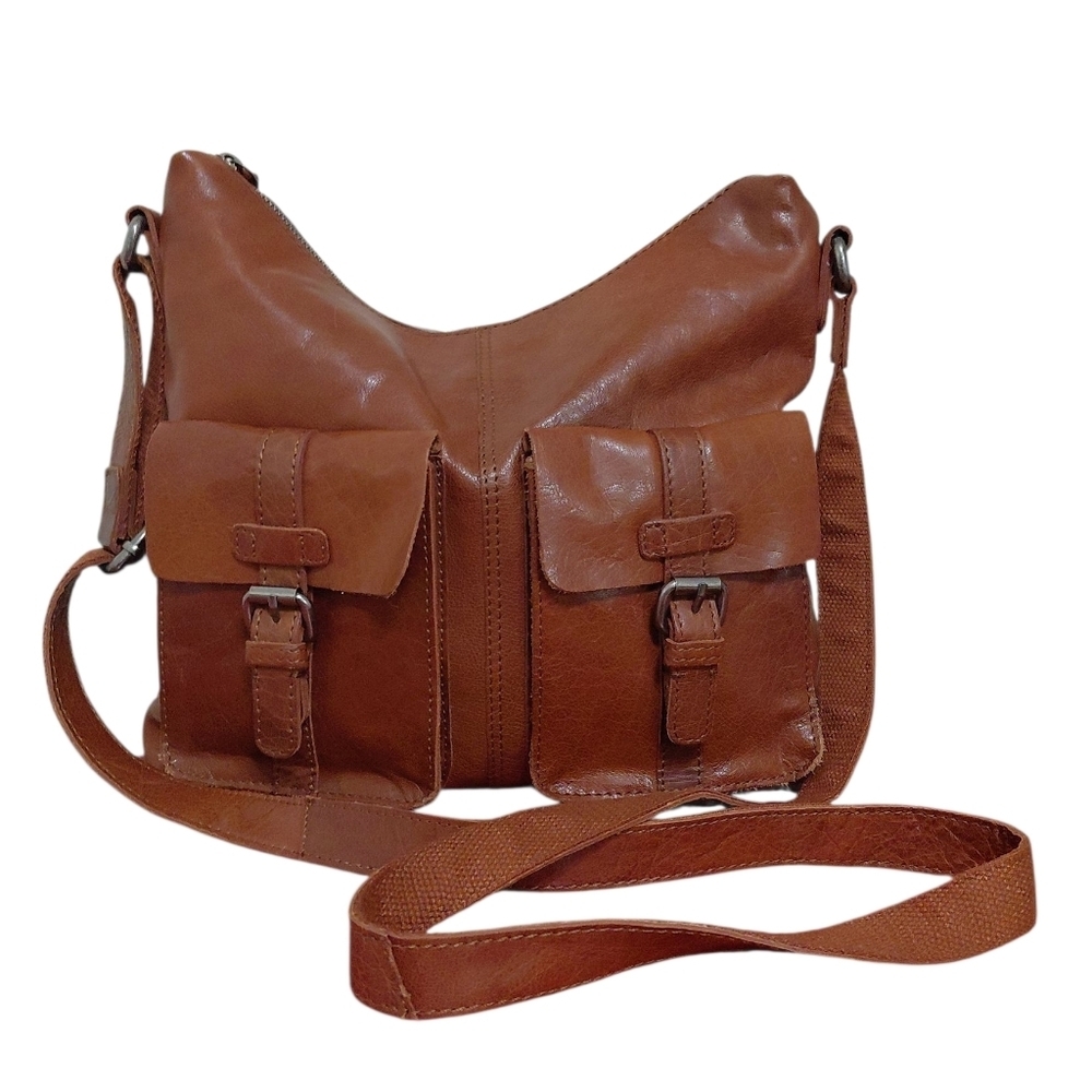 Spikes & Sparrow Brandy Leather Crossbody Messenger Shoulder Bag
